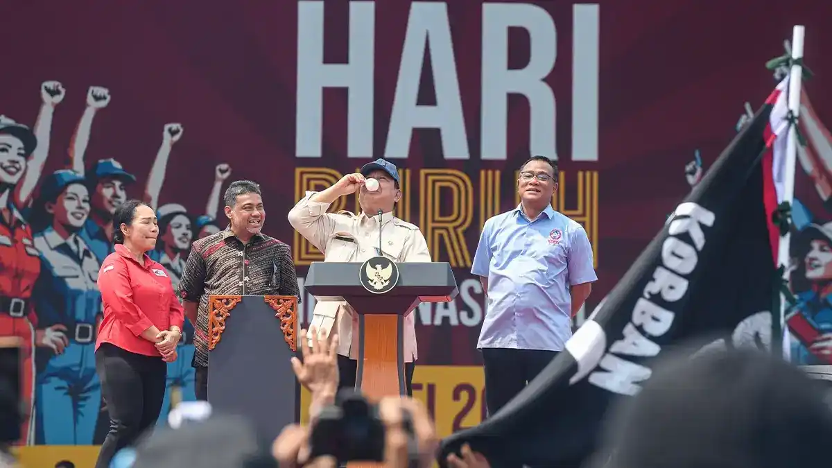 Hari Buruh, Prabowo: Pajak Besar untuk Orang Berpenghasilan Besar