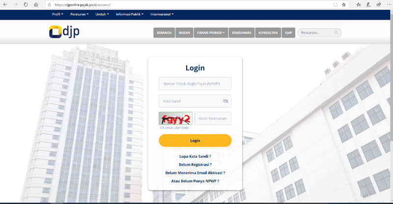 Situs Web Sempat Eror, DJP Online Tetap Normal dan Bisa Diakses