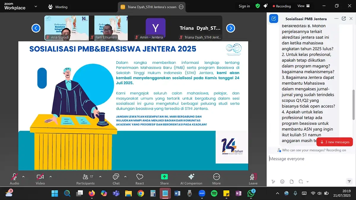 DDTC Beri Beasiswa ke STHI Jentera, Mahasiswa dan Praktisi Bisa Ikut